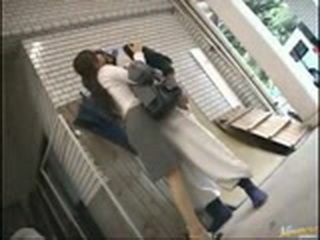 Public sex with a horny businesswoman in Tokyo, Japan