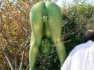 The Hard and Fast Ride of the Public Painted Statue Fuck Video 4 in Tokyo, Japan